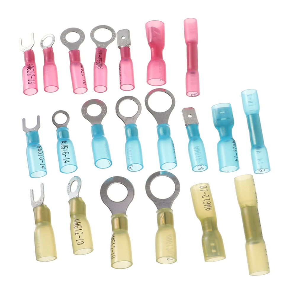 Heat Shrink Wire Connectors 120 Pcs Thick Barrel Insulated Terminal Blocks For Automotive Wiring Crimp Connectors 9067246493646