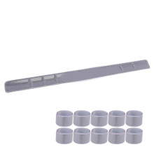 Verstellbarer reflektierender Armband für Outdoor-Sportarten & Reiten Silber Silica Steel
