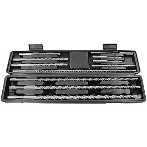 Drill Bit Set Cobalt Drill Bit Set 11-Piece Tungsten Carbide Tip Hammer Drill Bits 5-20mm Masonry With Tool Case 2