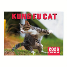 (Kung Fu Cat) 2026 Desk Dog Calendar,Funny Beagle & Pug Dog Photos with Humorous Dog Quotes, Monthly Planner for Office Workers, Pet Lovers Gift