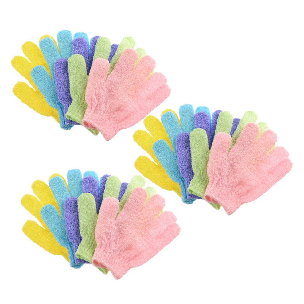 15pcs Back Massage Glove Bath Towel Mitten Exfoliating Mitts for Shower and Dry Skin Random Color Body Care Spa Mitts-image-OPC-PMQ7PNG-NEW