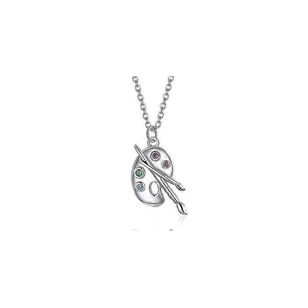 Kikidex (As Show, One Size) S925 Sterling Paint Brush Women Nacklace Jewelry Silver