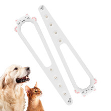 Cat Door Latch For Cats - White Gate Lock Keeps Dogs Out, Safety Pet Accessory For Bedroom Kitchen Living Room