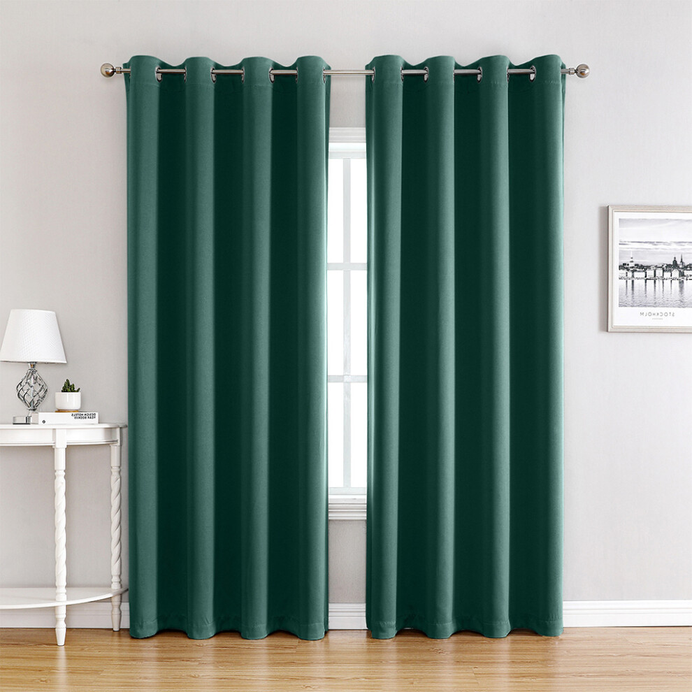 (dark green 132x160) 2pcs Transform Space With Blackout Curtains In Stylish Colors ple And-image-OPC-PMQ7VHM-NEW