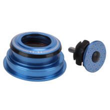 Aluminiumlegierung Fahrradkopf installiert für Kegel/gerade Gabel, Blau, Außendurchmesser 44 mm