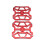 1 paio di adattatori per pedali clipless 5.0oz 90x90mm rosso 15