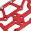 1 paio di adattatori per pedali clipless 5.0oz 90x90mm rosso 7