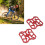 1 paio di adattatori per pedali clipless 5.0oz 90x90mm rosso 13