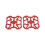 1 paio di adattatori per pedali clipless 5.0oz 90x90mm rosso 14