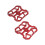 1 paio di adattatori per pedali clipless 5.0oz 90x90mm rosso 10