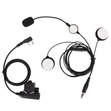 Bilaterales Motorrad-Headset U94 PTT für Funkgeräte, Schwarz