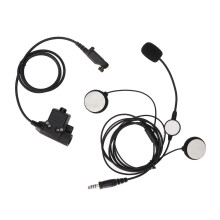 Motorradhelm-Headset mit U94 PTT, Geräuschreduzierung, 7,1 mm, schwarz für PD600/602