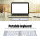 Clavier pliable BT3.0, 120 mAh, gris, taille compacte 12