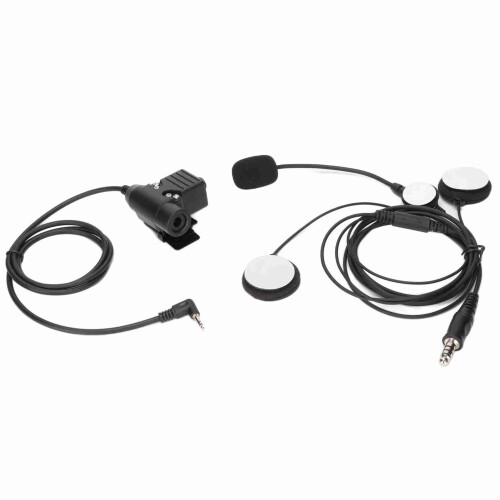 7,1 mm Motorradhelm-Headset 2,5 mm Intercom Schwarz 1