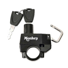 (As show, B Black) Z125 Monkey Logo For Honda Z125 Z 125 Motorcycle Accessories Universal Helmet Lock Anti-Theft Bicycle Helmet Security Locks with