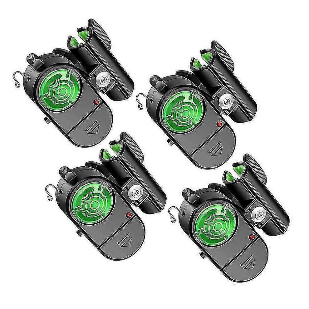 Kikidex (As Show, One Size) New 4Pcs Fishing Bite Alarm, Sensitive Electronic Fishing Alarms Indicator, Sound Bite Alert Bell W