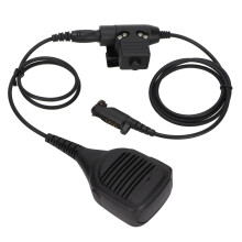 7,1 mm Zweiwege-Radiosprechermikrofon, U94 PTT für PD600 PD602 PD680 Schwarz