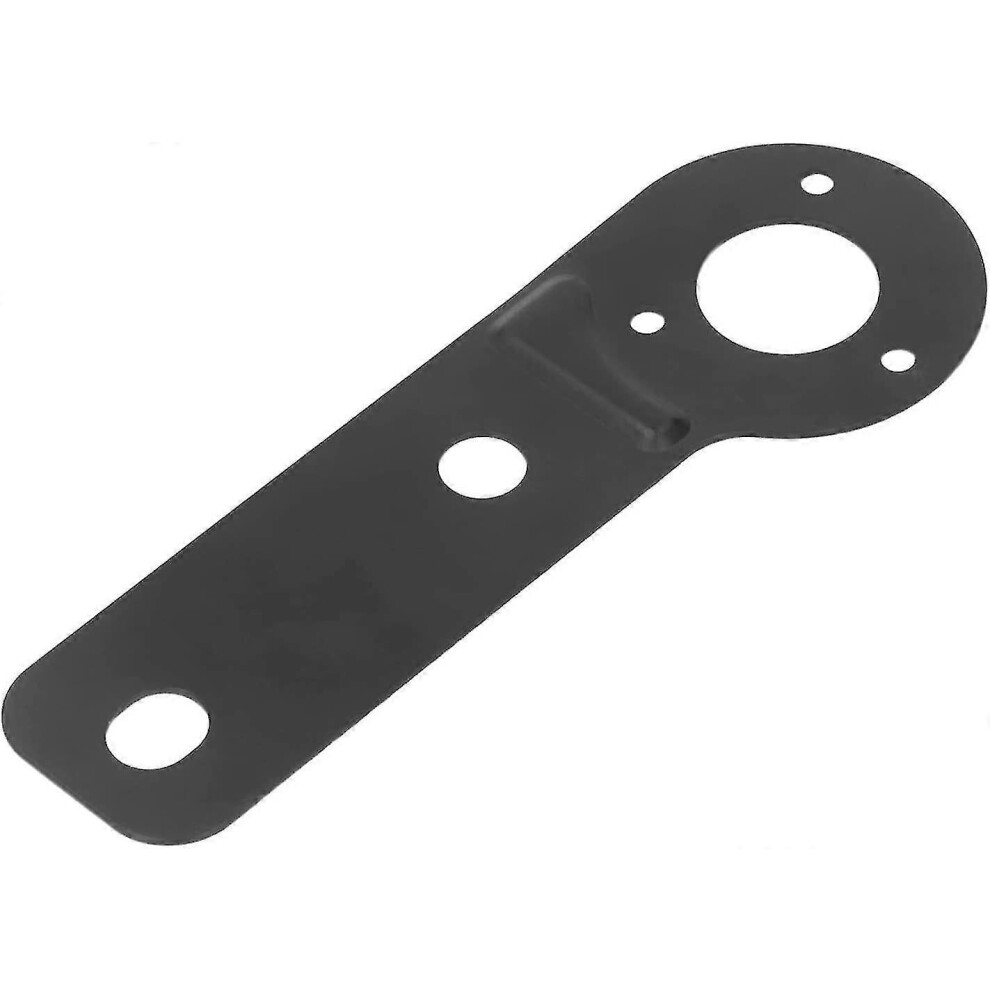 Kikidex (As Show, One Size) Trailer Socket Bracket, Steel Trailer Wire Connector Heavy Duty Socket Mount Plate Hitch Tow Bar Power Socket Bracket(1Pc, Black)