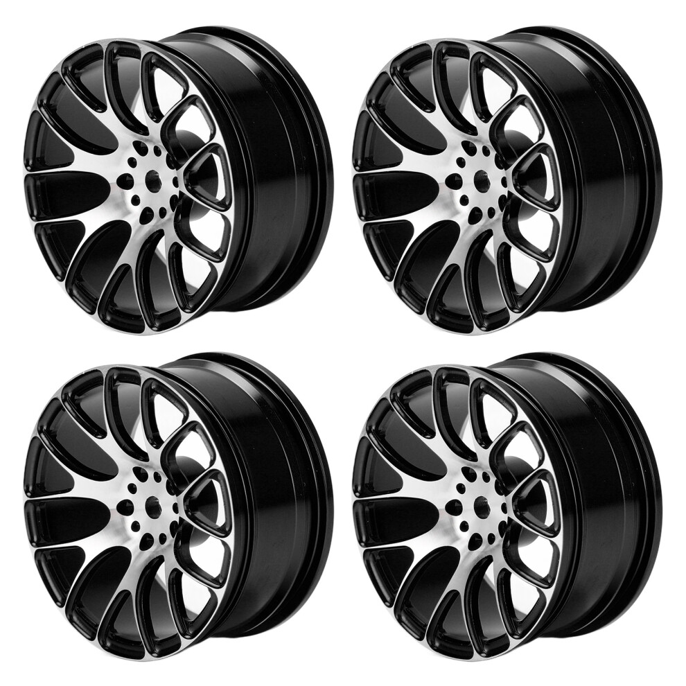 4Pcs Aluminium Alloy Rc Wheel Hubs 52Mm For Tamiya Tt-01/02 Black 8781357739226