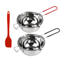 Bols de fusion en acier inoxydable, spatule en Silicone de
