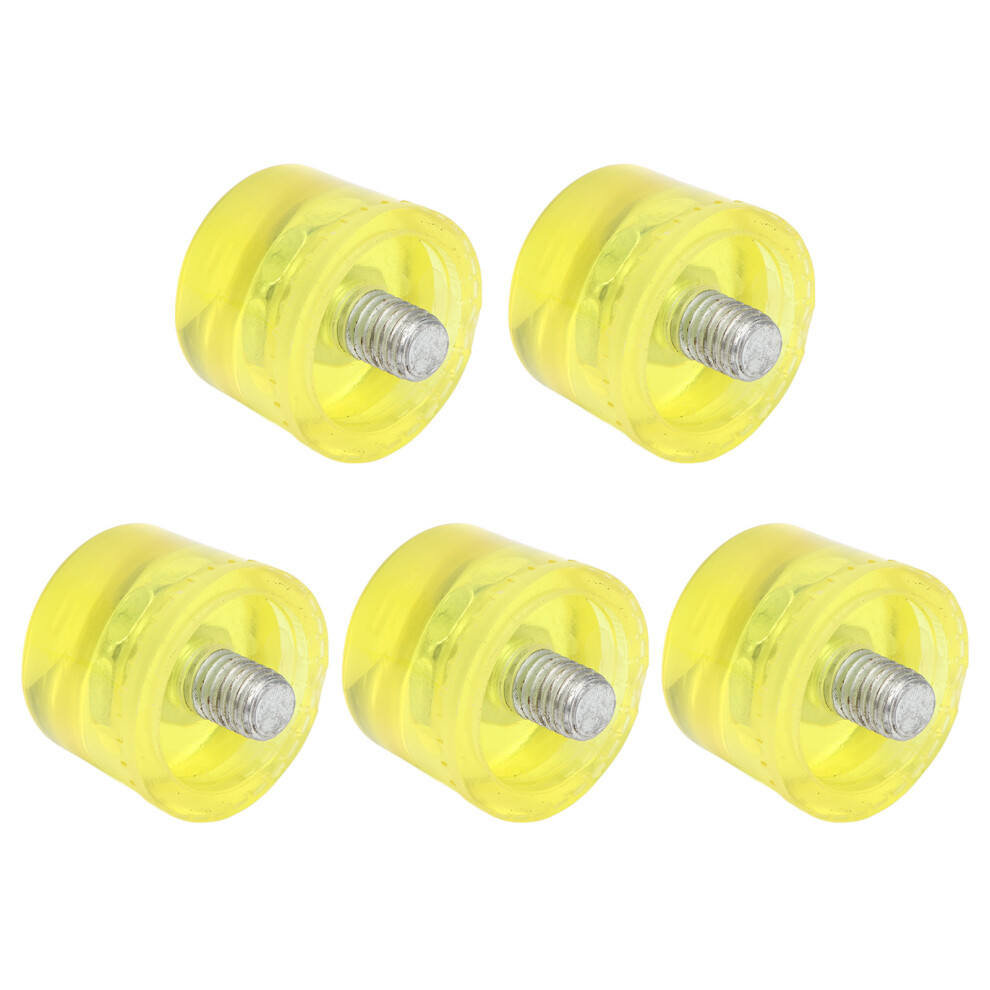 5Pcs M8x1 Soft Rubber Hammer Heads Î¦25Mm Transparent Yellow Tips 4061357741127
