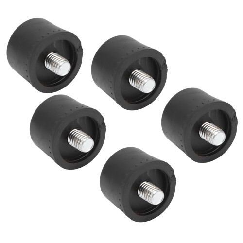 Durable 5Pcs Φ40mm Black Rubber Hammer Tips with Screw Mount