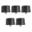 Durable 5Pcs Φ40mm Black Rubber Hammer Tips with Screw Mount 2