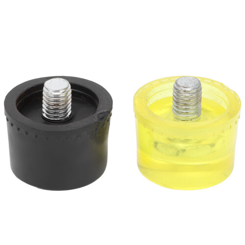 Durable 25mm Rubber Hammer Tips Set - Yellow Black - Non-Slip Design 2