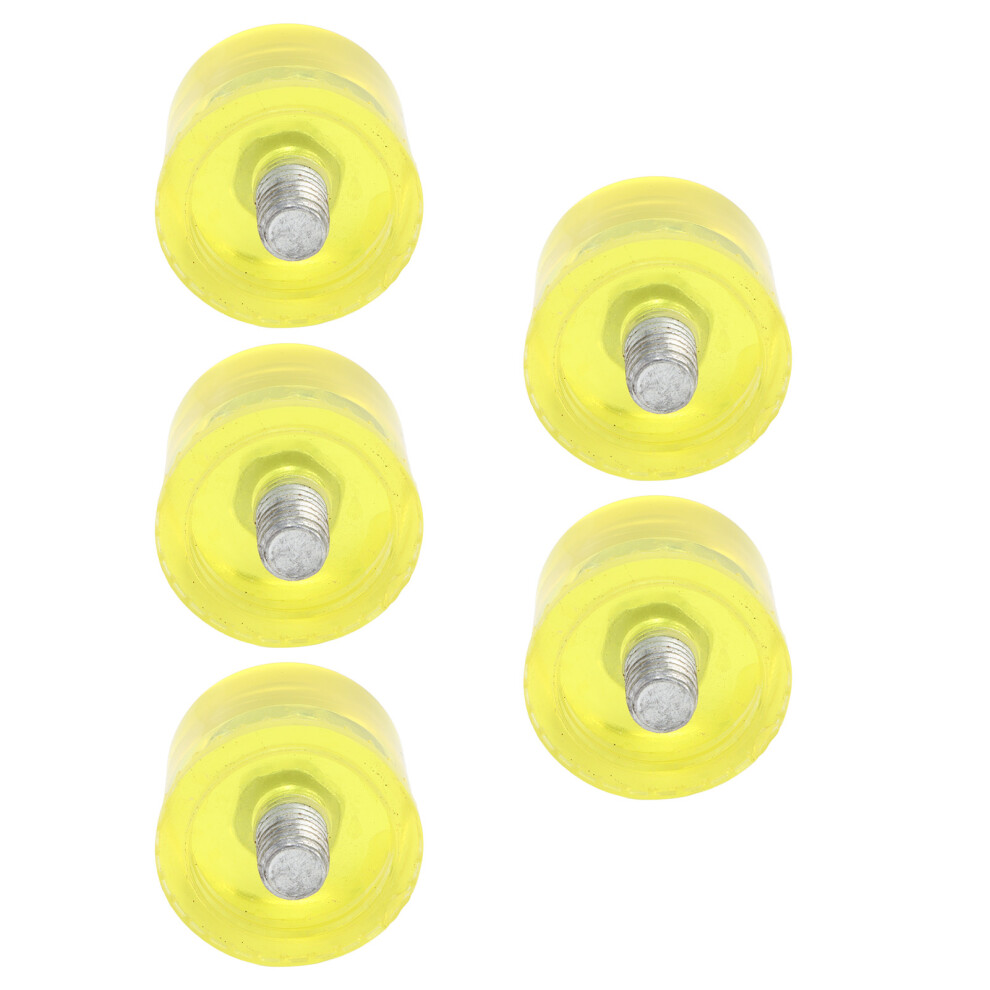Durable Transparent Yellow Rubber Hammer Head M8x1 Set of 5 Î¦30mm-image-OPC-PMQ8CSR-NEW