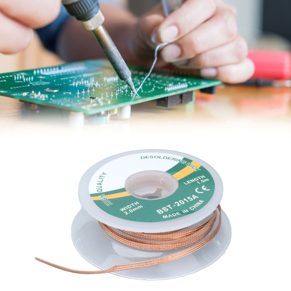 Alloy Copper Desoldering Wick 1.5M 2.0Mm Solder Sucker Tool 4611357742077