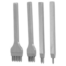 Diamant Leder-Lochstempel-Set, HSS-Dorn, 5 mm Abstand