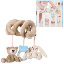 Mini Baby Spiral Spielaktivitätskrippe Kinderwagen Spielzeug mit Tier-Rassel, 50cm