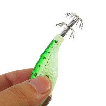 Umweltfreundliche grüne Tintenfisch-Jig mit leuchtendem Ball für dunkles Angeln