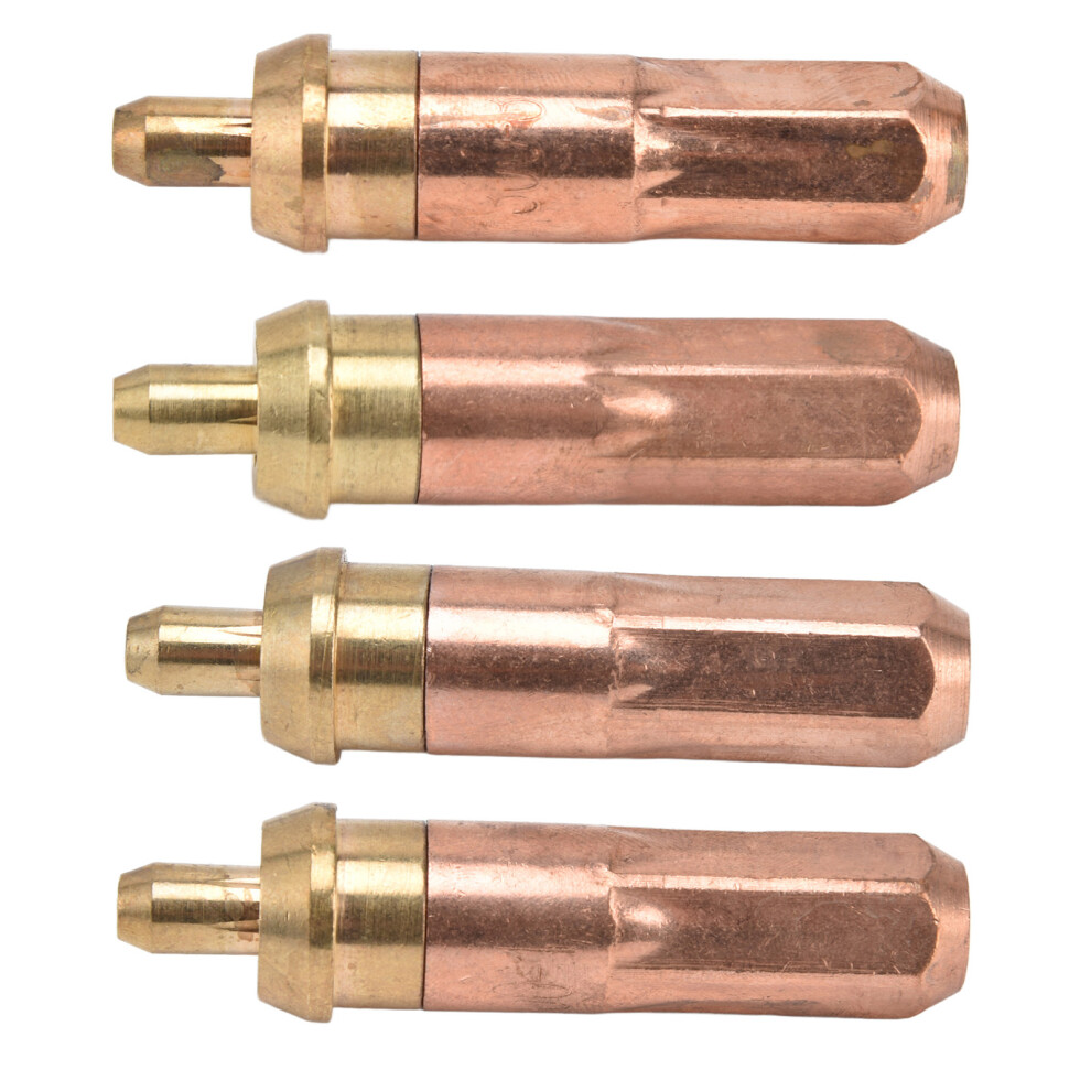 4Pcs Acetylene Cutting Tips Nozzles Brass Copper 1#-4# 5051357743282