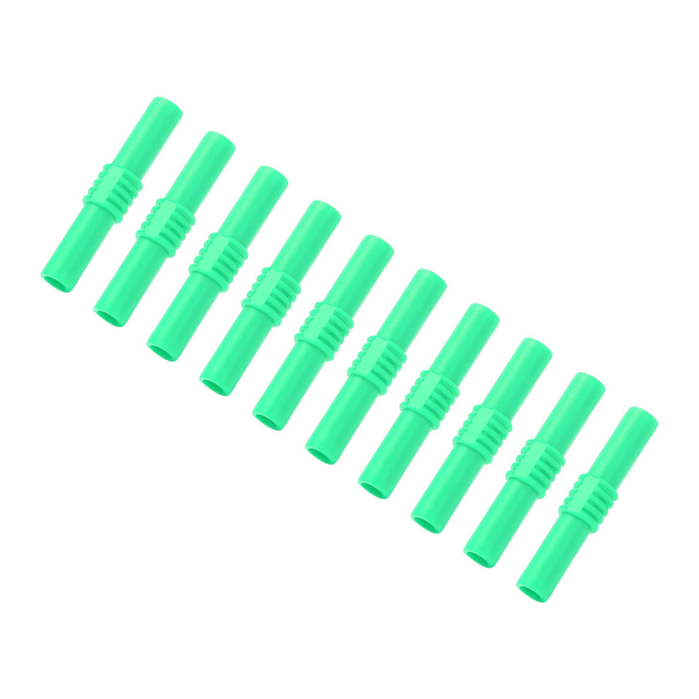 10 Pcs Green 4Mm Insulated Banana Plugs Female To Female Extension Connectors 8431357745795