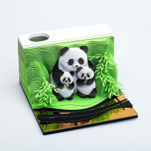 (1pc) 3D Creative Time Piece Calendar 2026,Panda Desk Weekly Planner, Perfect for Home Office & Gift Giving, 214 Pages, 52 Weeks