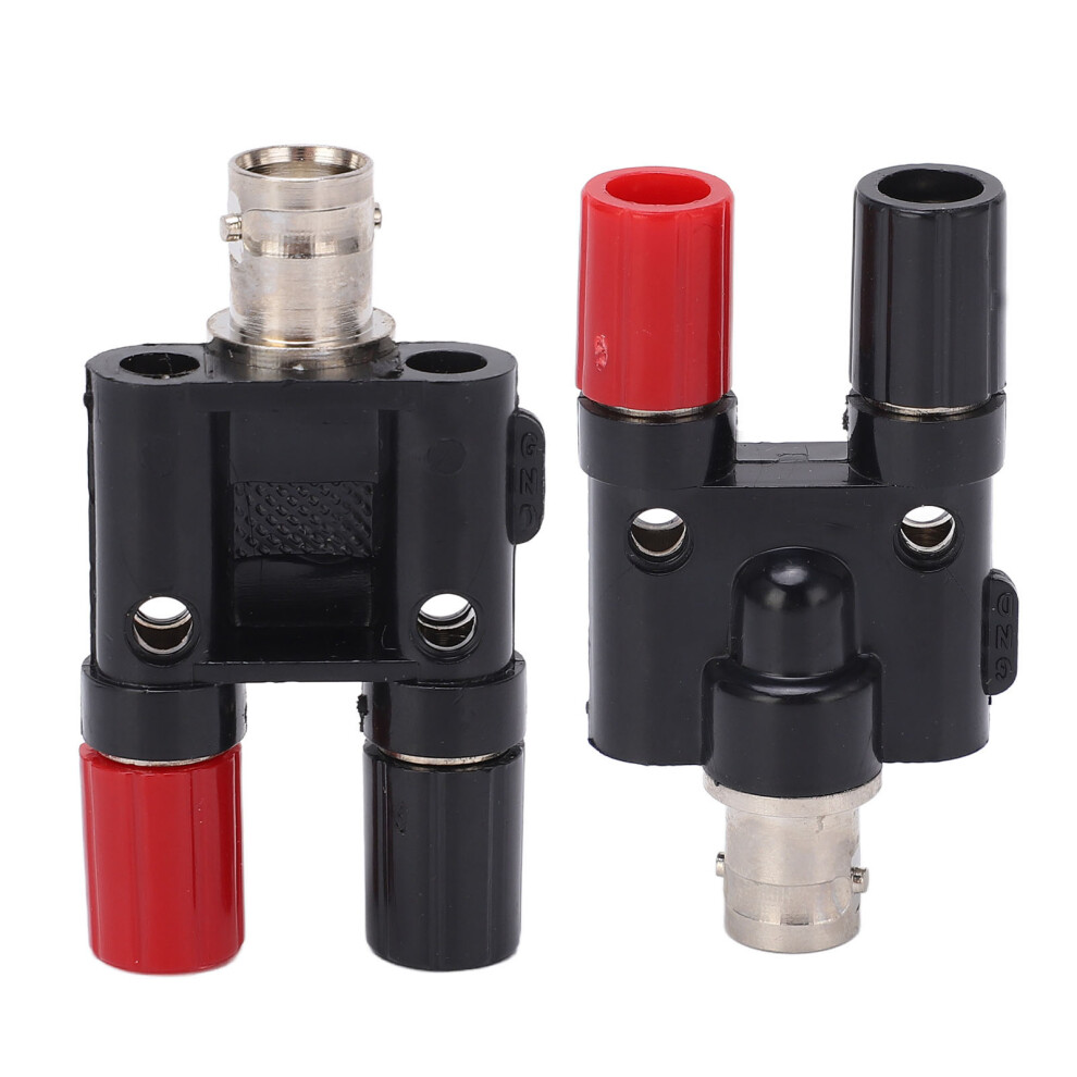 2X Bnc Female To 4Mm Banana Socket Rf Coaxial Splitter Adapter 9461357746378