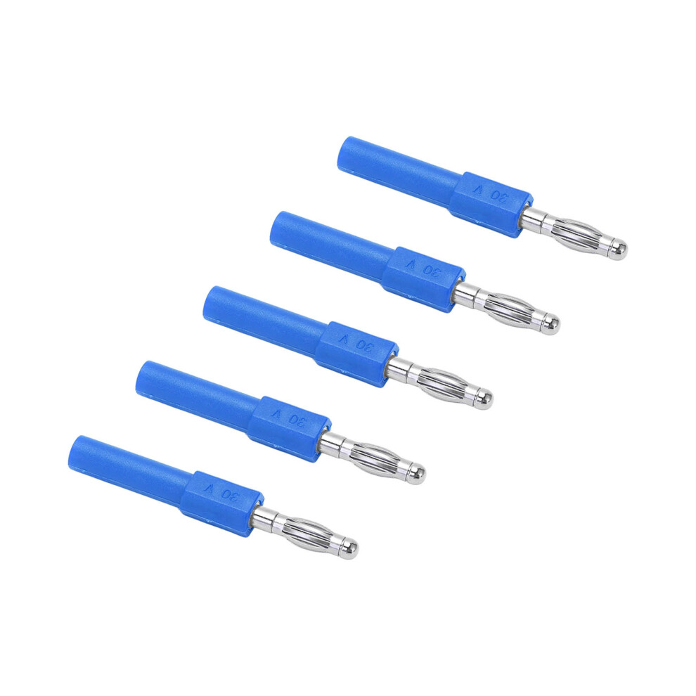 5Pcs 4Mm To 2Mm Banana Plug Adapter, Strong Conductivity, Blue 7901357746494