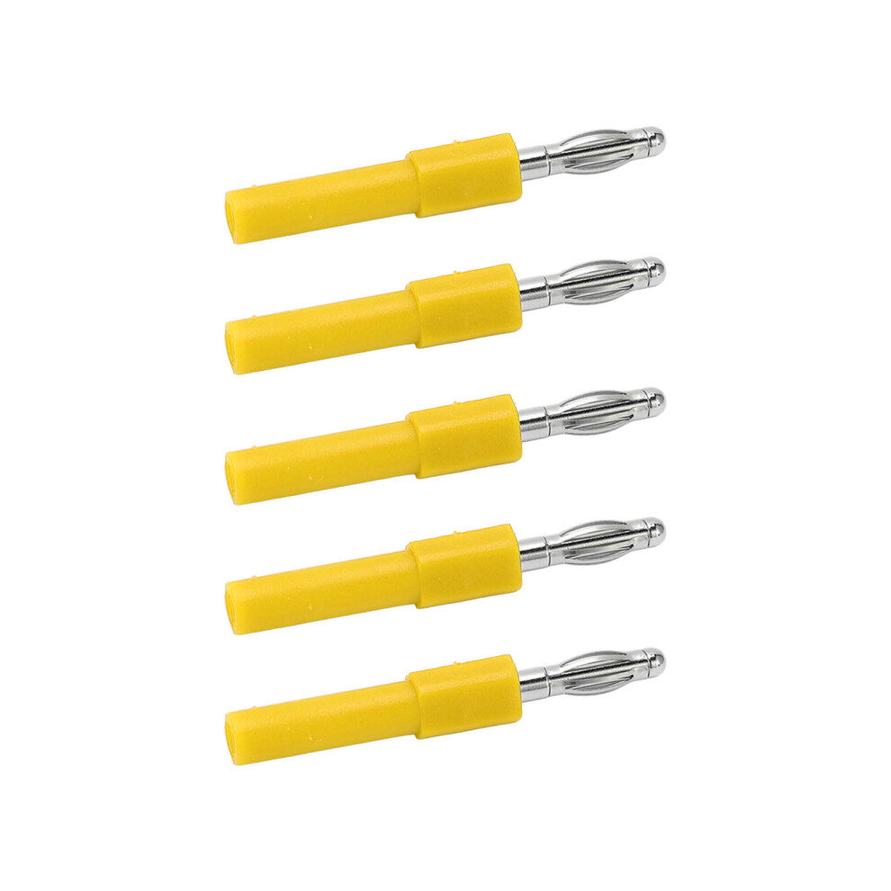 5Pcs 4Mm To 2Mm Banana Plug Adapter, Yellow, 36A, J.20011 8791357746261