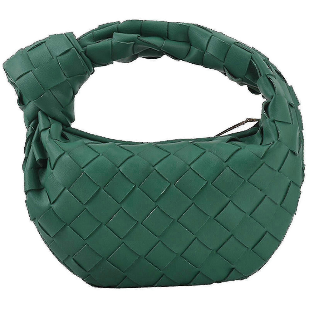 Kikidex (As Show, ) 2024 New Braided Purse Women's Handbag Braided Handbag Large Volume Pu Leather Handbag Purse White