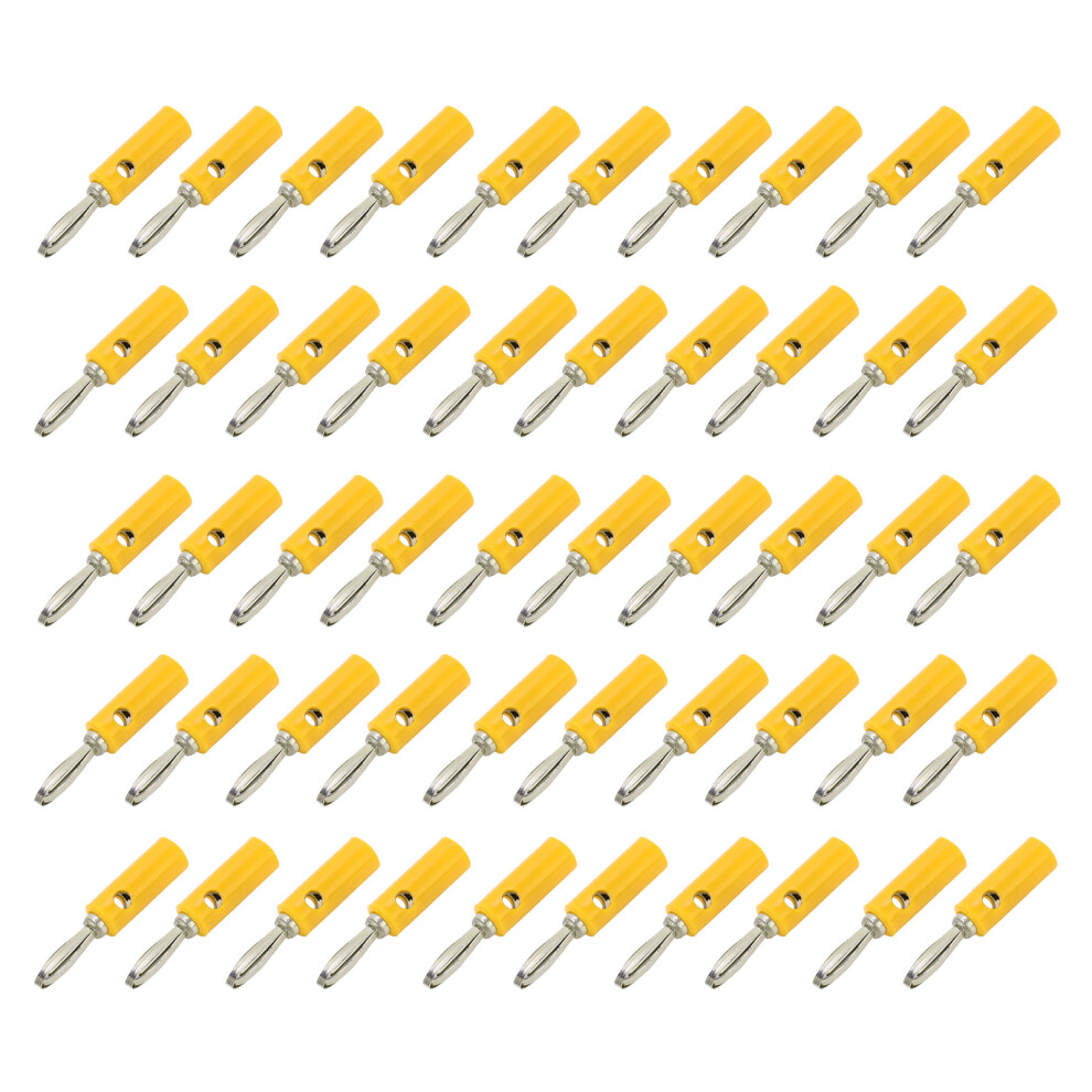 Banana Plug Jt-002 4Mm Solder-Free Wiring Connector Yellow 4661357746759