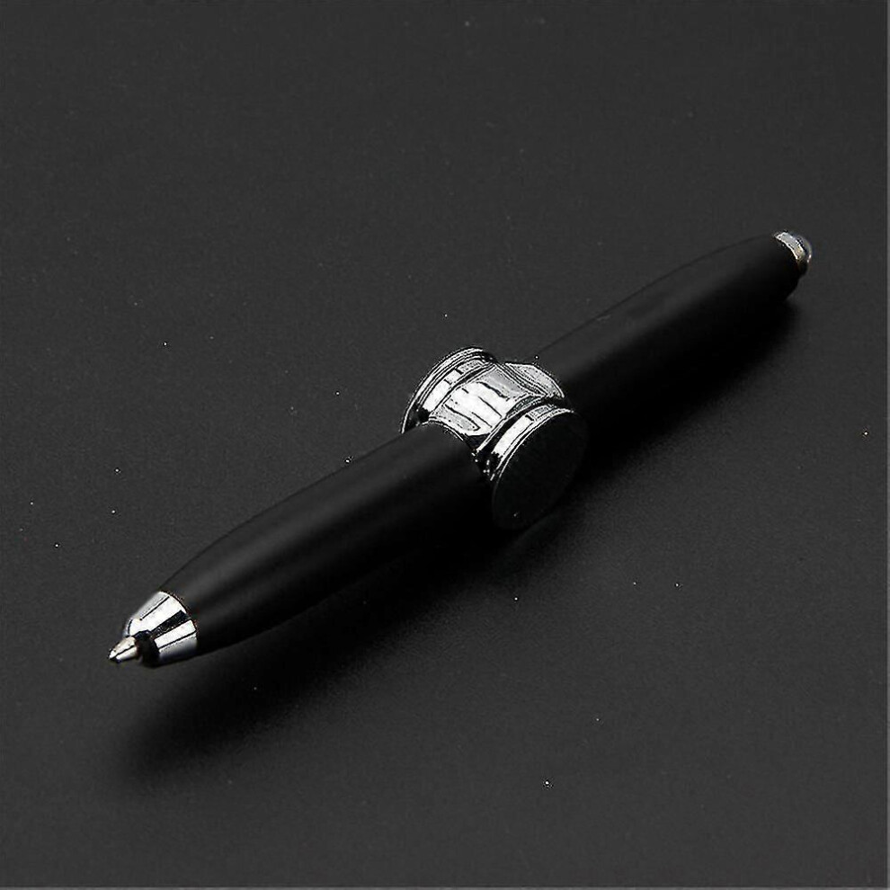 Kikidex (As Show, ) Led Pen Fidget Spinner Pen Stress Relief Toy Led Spinning Ball Pen Multi-Colors -Z Blue
