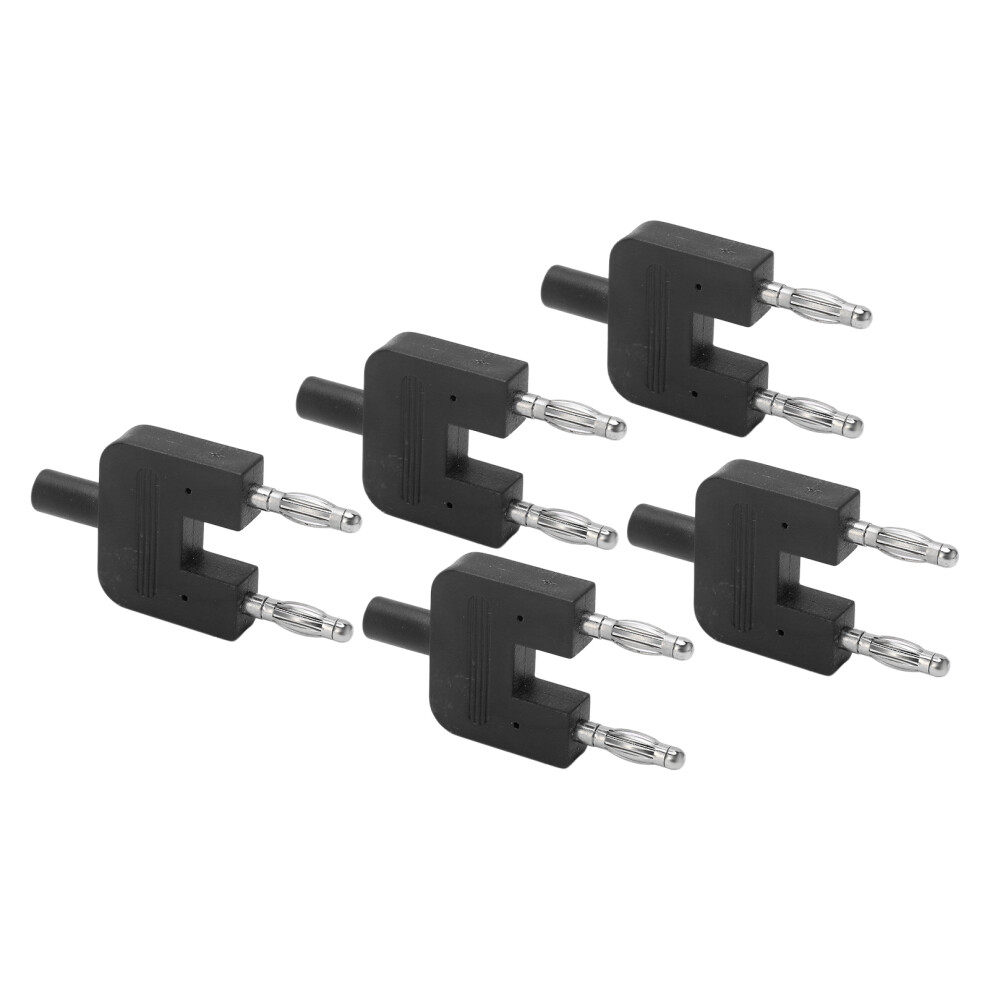 1 Female To 2 Male Black Banana Plugs 5Pcs Durable And Good Conductivity 8751357746814