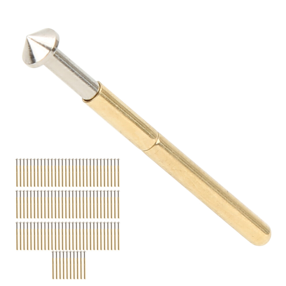 100 Pcs Tapered Head P156âE Brass Test Probe Pins, 2.36Mm Diameter 4601357746885