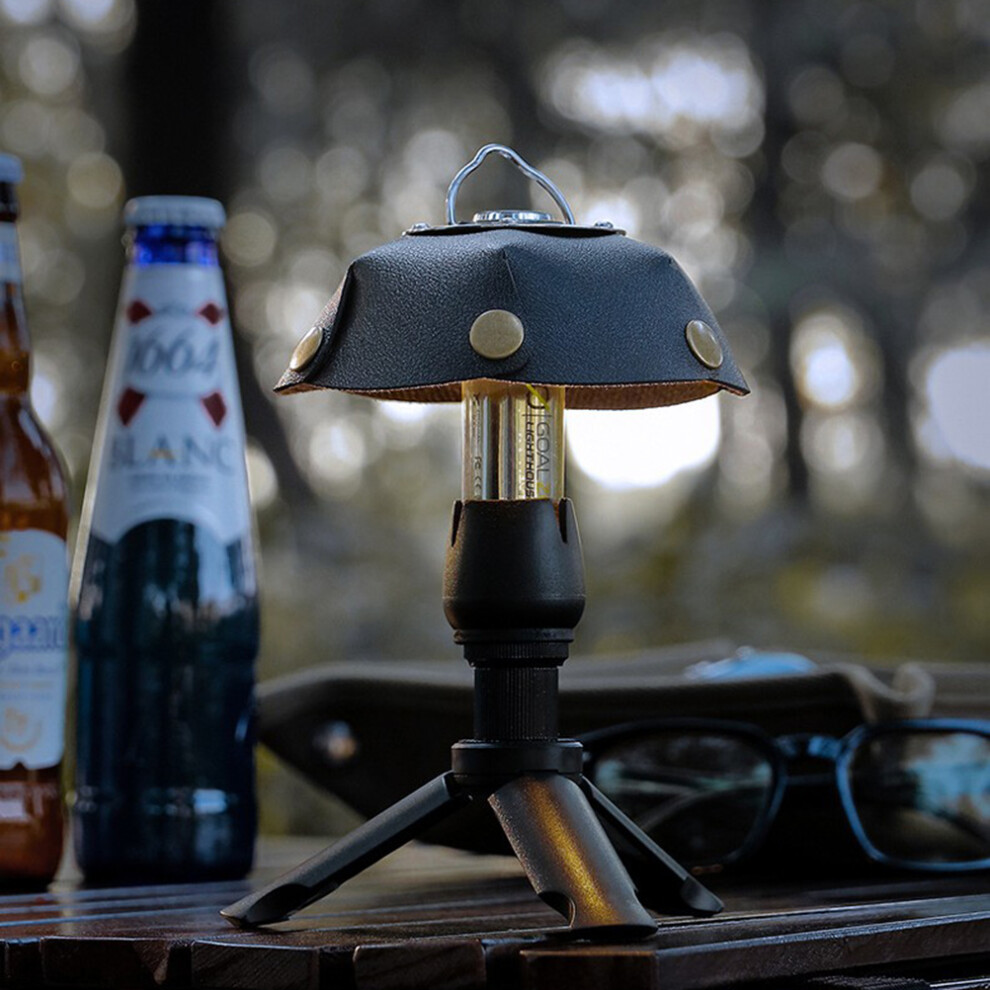 Retro Flower Camping Lampshade for ML4 Waterproof Leather, Blue/Khaki/Black-image-OPC-PMQ8G6X-NEW