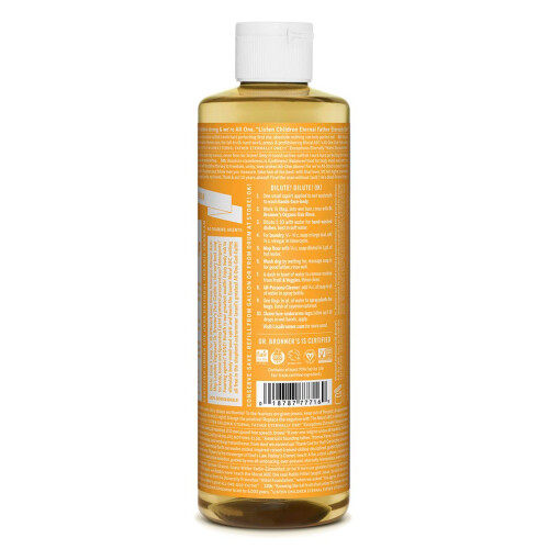 Dr Bronner Org Citrus Orange Pure Castille Liquid Soap 473ml 1