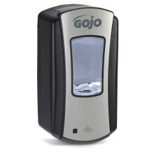 Distributeur de savon en mousse pour les mains GOJO LTX-12 sans contact, chrome/noir pour recharges de savon en mousse pour les mains GOJO LTX-12