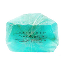 TS Pink Blue Agate SoapRocks - S?be, der ligner en sten ~ 6 oz. Gem Rocks Birthstone Jab?n Gemstone