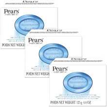 Jabón PEARS, Jabón para cara y cuerpo, Extracto de menta - Jabón de glicerina transparente, refrescante y suave