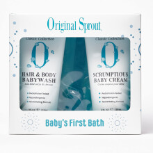 Baby's First Bath Kit: 1x Hair & Body Baby Wash 118ml + 1x Scrumptious Baby Cream 118ml + 1x Comb (for Babies &